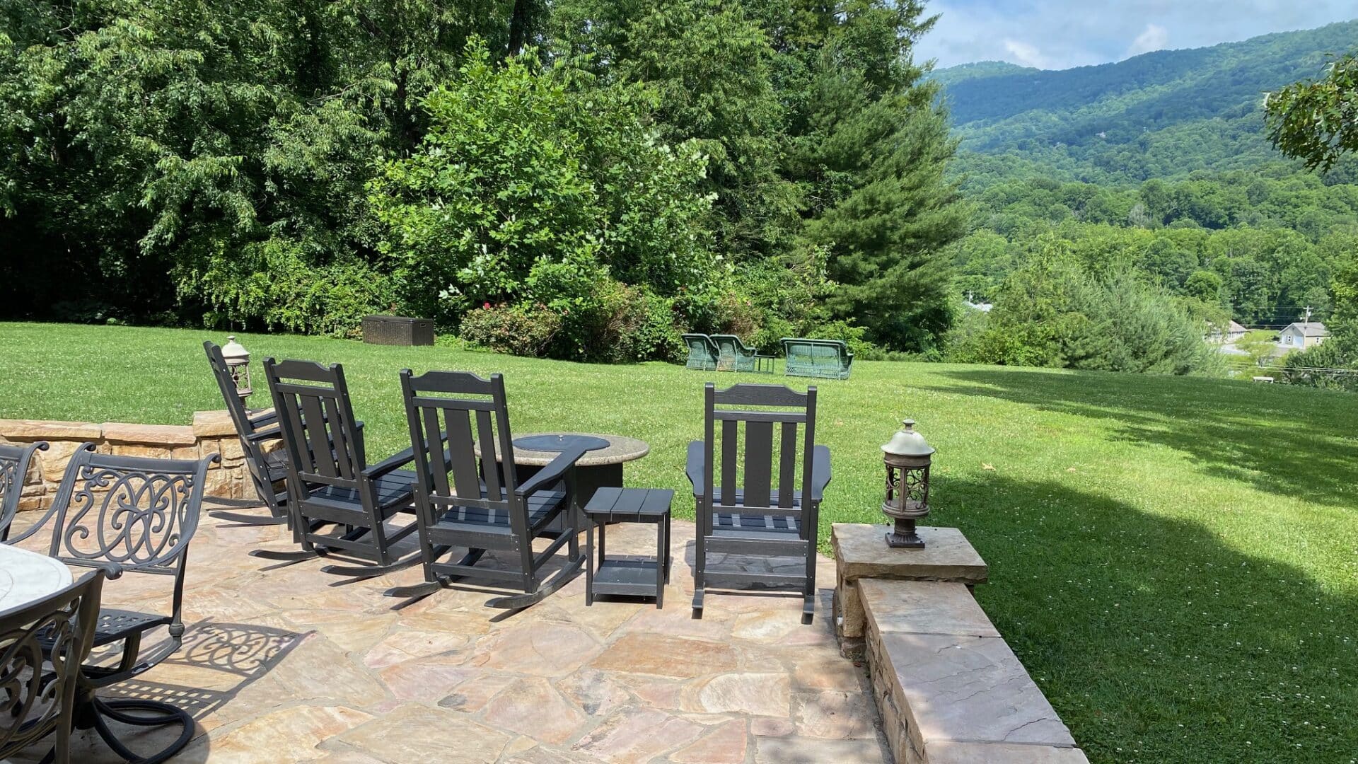 Chairs & Fire Pit at the Andon-Reid Inn B&B in Waynesville, NC