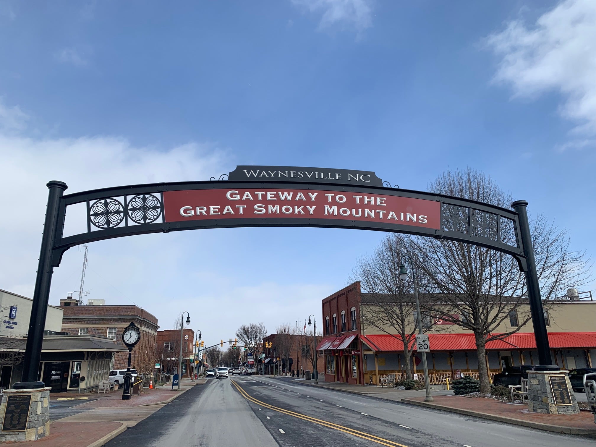 Gateway to the Great Smoky Mountains Arch in Waynesville NC