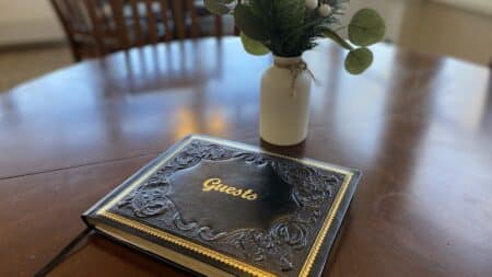 The Guest Book at the Andon-Reid Inn B&B in Waynesville